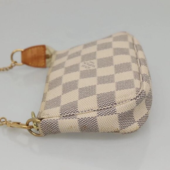 LOUIS VUITTON Damier Azur Mini Pochette Accessoires Pouch N63005 Auth KD345 - Picture 6 of 16